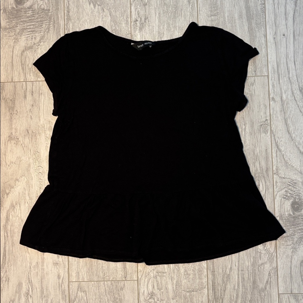 Black Peplum Top